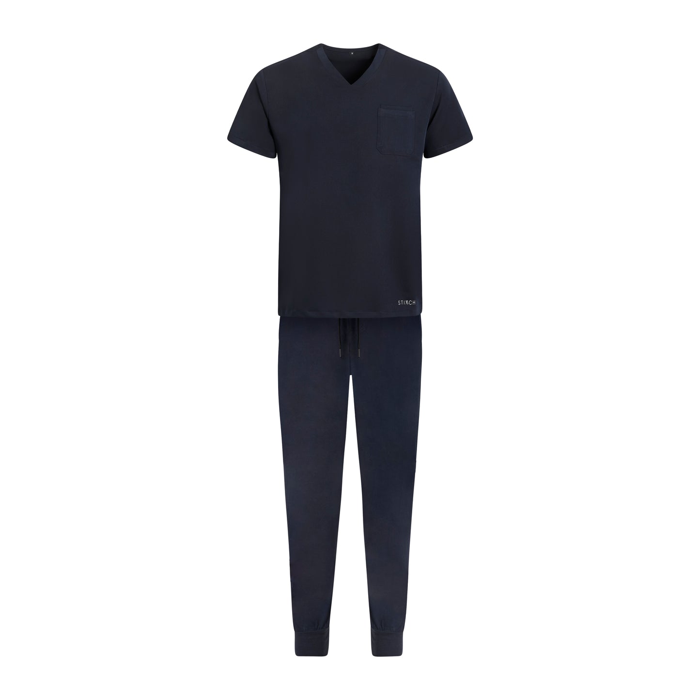 Mens Navy Scrub Trousers - Cuffed