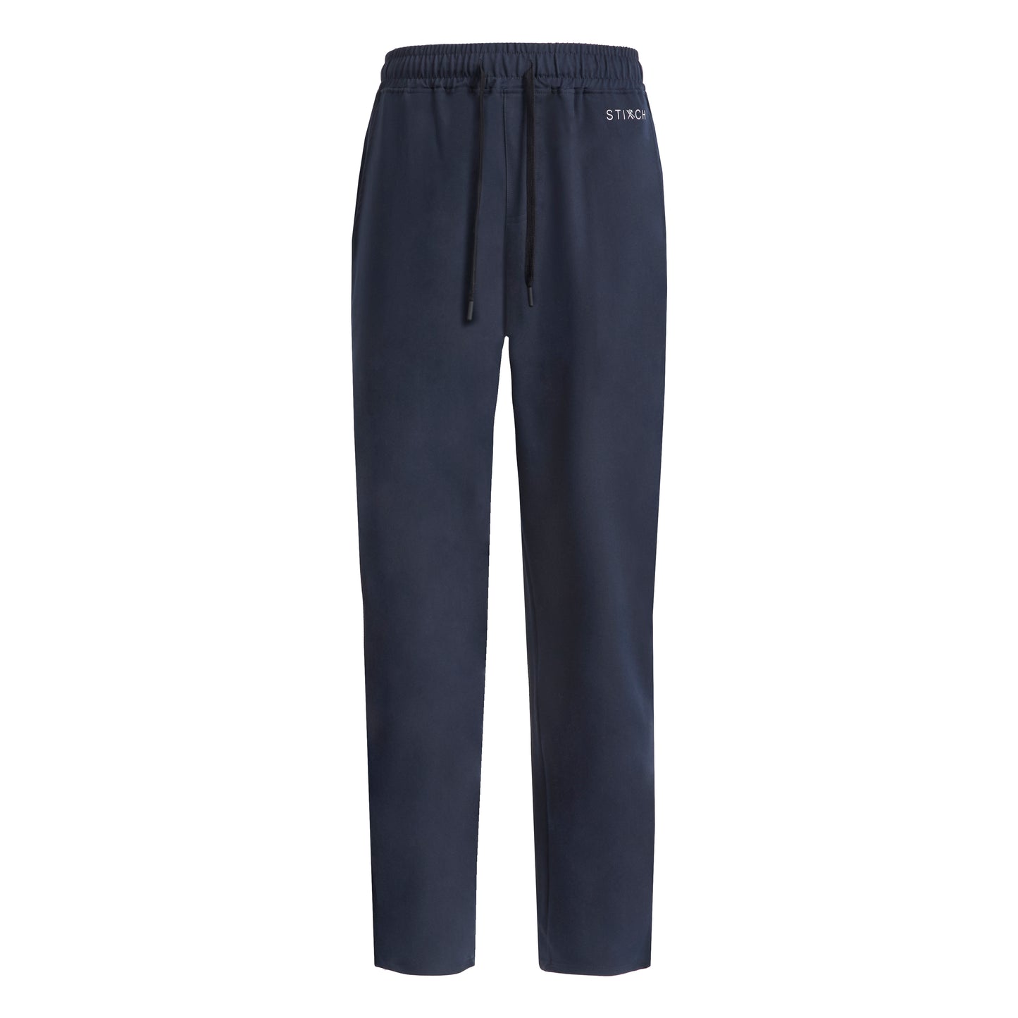 Womens Navy Scrub Trousers - Uncuffed