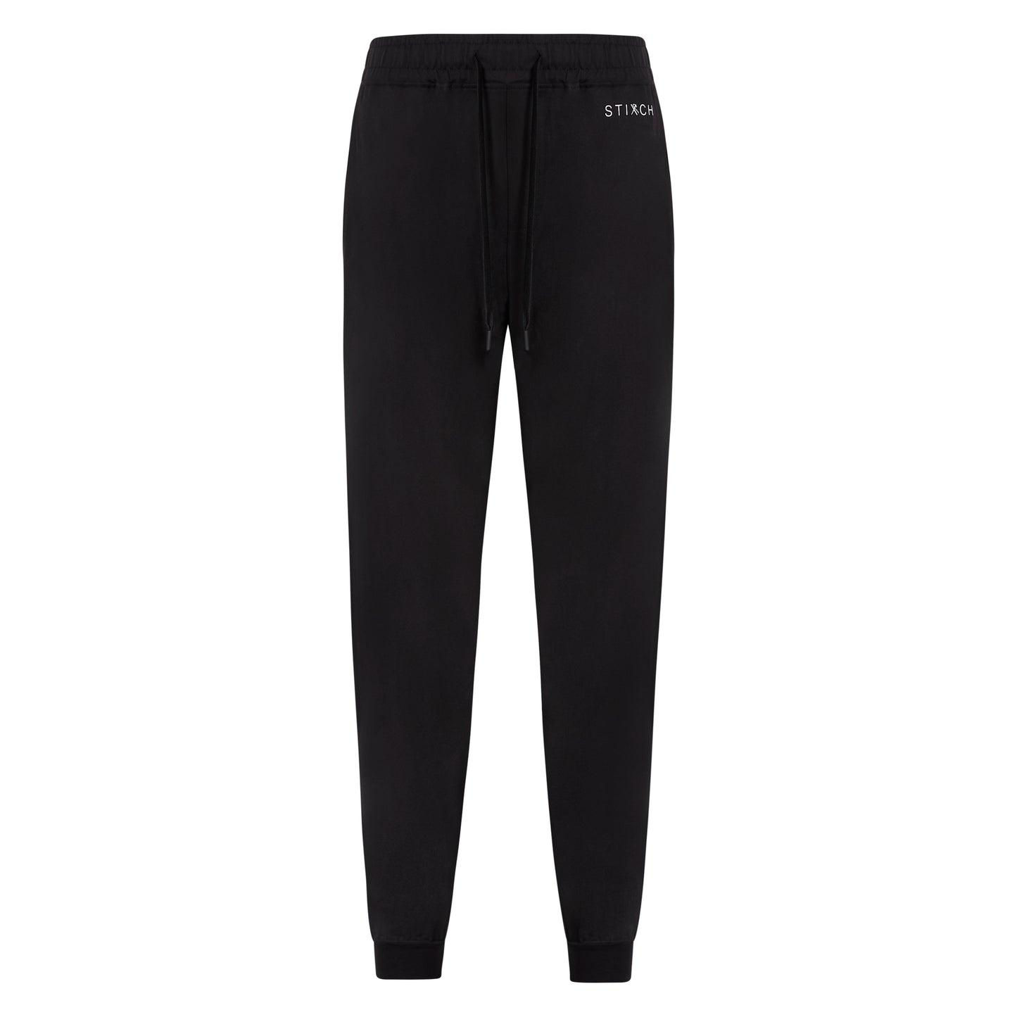 Mens Black Scrub Trousers - Cuffed