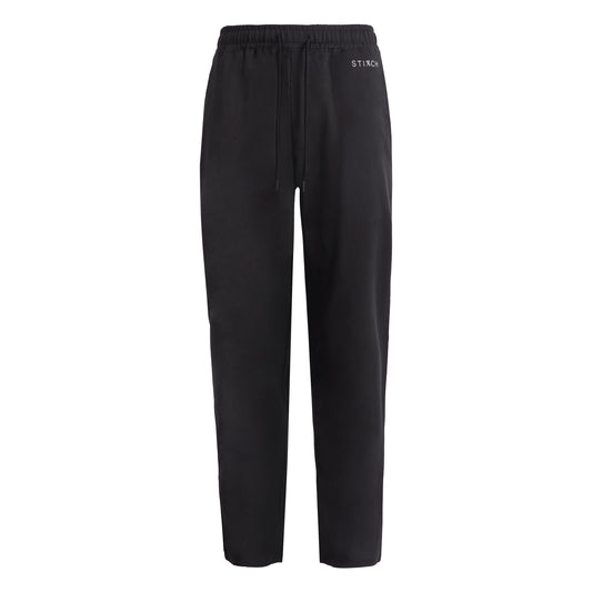 Mens Black Scrub Trousers - Uncuffed